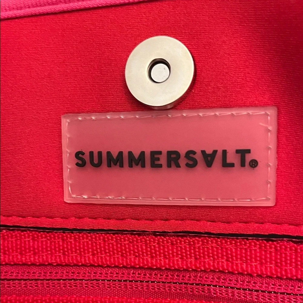 Summmersalt Pink and‎ Red Neoprene Tote Bag, NWT - Picture 13 of 13